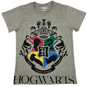 Setino Detské tričko - Harry Potter Hogwarts svetlosivé Veľkosť - deti: 134