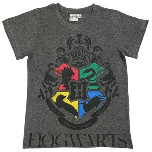 Setino Detské tričko - Harry Potter Hogwarts tmavosivé Veľkosť - deti: 140