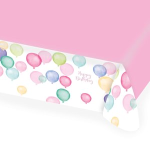 Amscan Obrus Happy Birthday - Pastelové balóny 115 x 175 cm