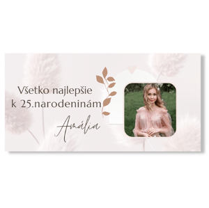 Personal Narodeninový banner s fotkou - Soft Rozmer banner: 130 x 65 cm