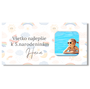 Personal Narodeninový banner s fotkou - Cute weather Rozmer banner: 130 x 260 cm