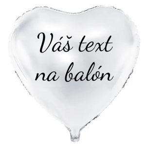 Personal Fóliový balón s textom - Biele srdce 61 cm