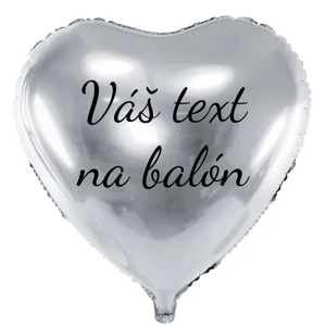 Personal Fóliový balón s textom - Strieborné srdce 61 cm