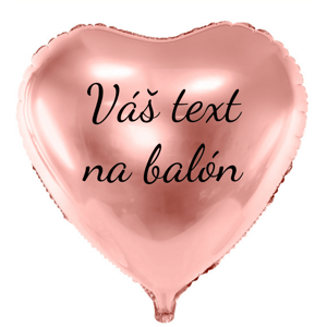 Personal Fóliový balón s textom - Ružovozlaté srdce 61 cm