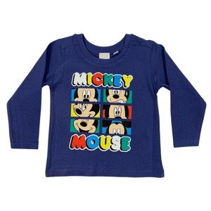 Setino Chlapčenské tričko s dlhým rukávom - Mickey Mouse tmavomodré Veľkosť - deti: 98/104