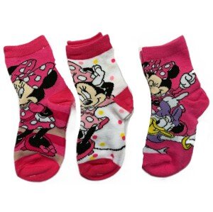 Setino Sada 3 párov detských ponožiek - Minnie Mouse mix Veľkosť ponožiek: 31-34