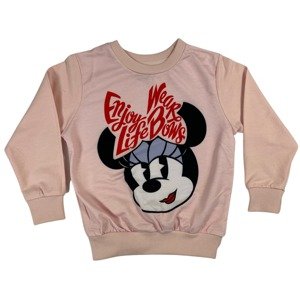 Setino Dievčenská mikina - Minnie Mouse svetloružová Veľkosť - deti: 122