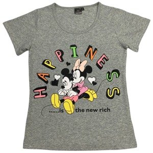 Setino Dámske tričko - Minnie Mouse Hapiness sivé Veľkosť - deti: XS