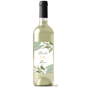 Personal Etiketa na fľašu - Green & Gold Rozmery etikety: 8 x 11 cm - víno