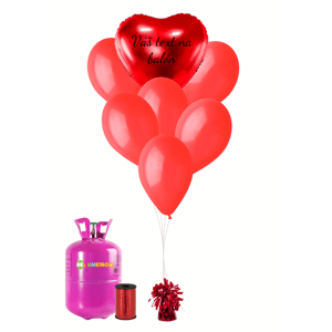 Personal Personalizovaný hélium párty set - Červené srdce 31 ks