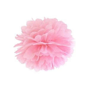 PartyDeco Pompom v tvare kvetu svetlo ružový 35 cm