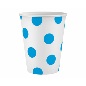 Godan Papierové poháre s bodkami - modré 6 ks