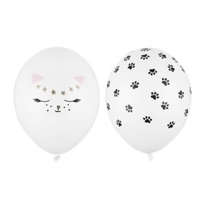 PartyDeco Latexový balón - mačka a labky 30 cm