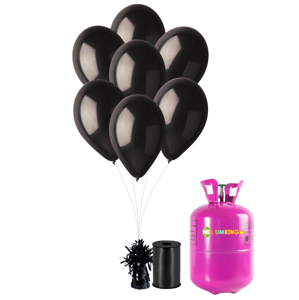 HeliumKing Hélium párty set s čiernymi balónikmi 30 ks