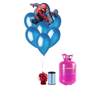 HeliumKing Hélium párty set - Spiderman modrý
