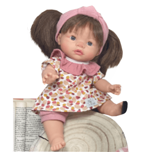 Nines D'Onil Realistická španielská bábika- JOY, hnedovláska 37cm