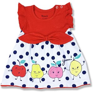 Miniworld Dievčenské letné šaty- Ovocie veľkosť: 68 (4-6m)
