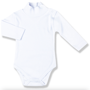 Mini Okyanus Detské body s rolákom- Classic, biele veľkosť: 62 (2-4m)
