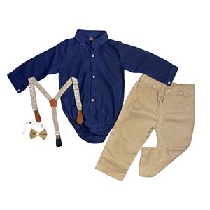 EF Kids 4dielny set pre bábätká-Móda, modro-béžový veľkosť: 92 (18-24m)
