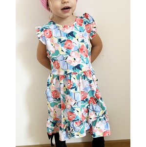 Miniworld (oblečenie s MALOU VADOU)Dievčenské letné šaty- Kvetinky veľkosť: 92 (18-24m)