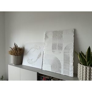 hurtonart Minimalistická textúra – 3D štruktúrovaná maľba na plátne farba: 50x70cm