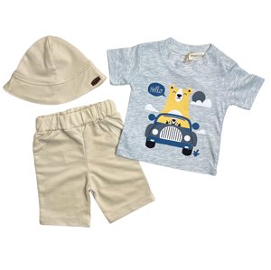 Baby 3-dielny letný set pre bábätká – Hello veľkosť: 80 (9-12m)