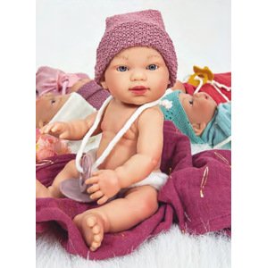 Nines D'Onil Realistická španielska bábika- Baby, ružová 26cm