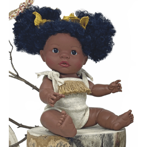 Nines D'Onil Realistická španielská bábika- JOY, černoška 37cm