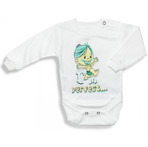 BABY´S WEAR Detské body- PERFECT, biele veľkosť: 62 (2-4m)