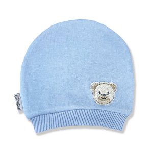 KAYRA baby Kojenecká čiapka- Macko, modrá veľkosť: 0-4m