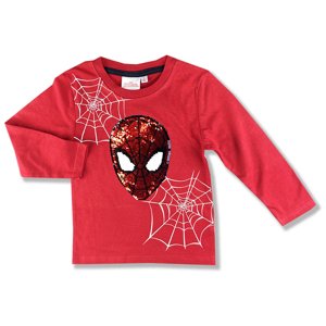 Cactus Clone Detské tričko s otočnými flitrami, - Spiderman, červené veľkosť: 98 (24-36m)