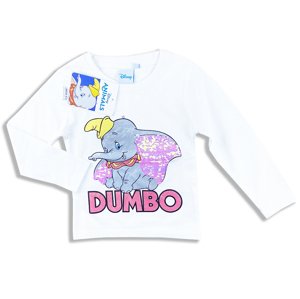 Cactus Clone Dievčenské tričko s flitrami - Dumbo, biele veľkosť: 128 (8rokov)