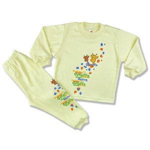 BABY´S WEAR Detské pyžamo - GIRAFFE, žlté veľkosť: 110 (5rokov)