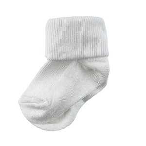 minidamla Novorodenecké ponožky- Klasické smotanové, 1 pár