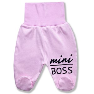 BABY´S WEAR Kojenecké polodupačky - Mini Boss, ružové veľkosť: 56 (0-2m)