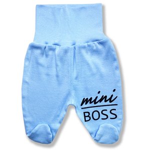 BABY´S WEAR Kojenecké polodupačky - Mini Boss, modré veľkosť: 62 (2-4m)