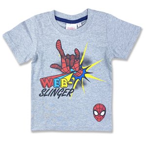 Cactus Clone Detské tričko na krátky rukáv - Spiderman, sivé veľkosť: 104 (4roky)