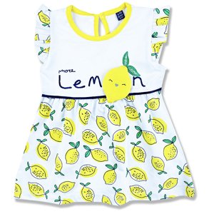 Miniworld Letné šaty pre bábätká - Lemon veľkosť: 74 (6-9m)