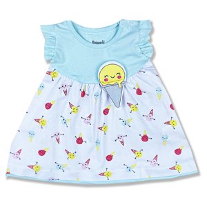Miniworld Dievčenské letné šaty- Zmrzlina, mentolové veľkosť: 68 (4-6m)