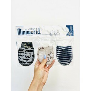 Miniworld Rukavičky pre bábätká- trojbalenie, mix farieb