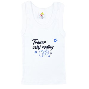 BABY´S WEAR Detské tričko - Tréner, biele veľkosť: 104 (4roky)