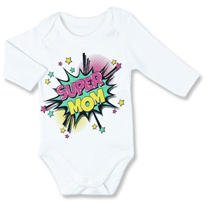 Baby Cool Detské body - Super Mom graffiti veľkosť: 56 (0-2m)