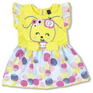 Miniworld Dívčí letní šaty- Cute Bunny veľkosť: 74 (6-9m)