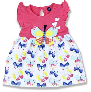 Miniworld Dievčenské letné šaty- Motýlik veľkosť: 74 (6-9m)