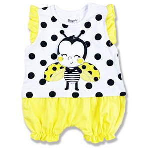Miniworld Letný overal pre bábätká - Lienka, žltý veľkosť: 56-62