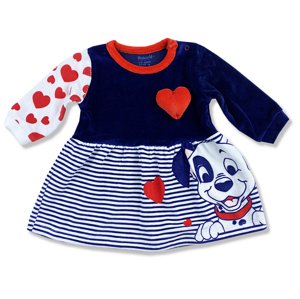 Miniworld Semišové šaty pre bábätká - Psíček veľkosť: 62-68