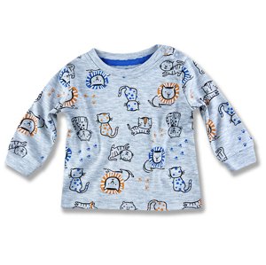 Miniworld Detské tričko- Roar, sivé veľkosť: 68 (4-6m)