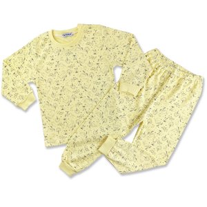minidamla Detské pyžamo - zvieratká, žlté veľkosť: 110 (5rokov)