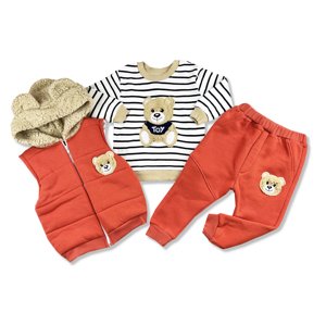 Hippil baby (oblečenie s MALOU VADOU) - 3dielny detský set - TEDDY veľkosť: 74 (6-9m)