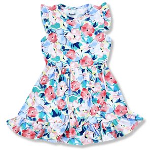 Miniworld Dievčenské letné šaty- Kvetinky veľkosť: 104 (4roky)